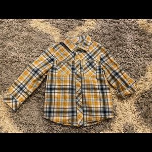 Plaid boys button up